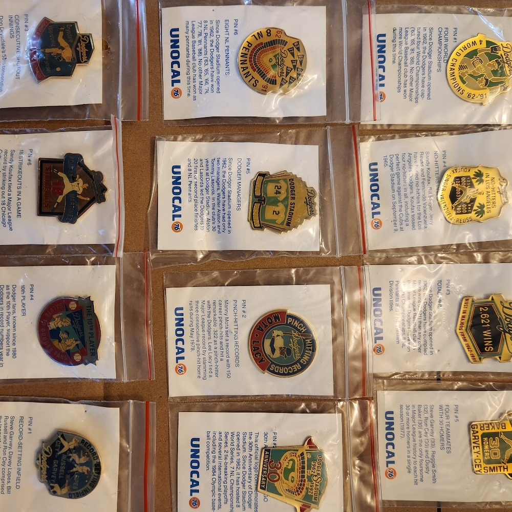 Vintage Company Collectible Pin Badge Set (12)